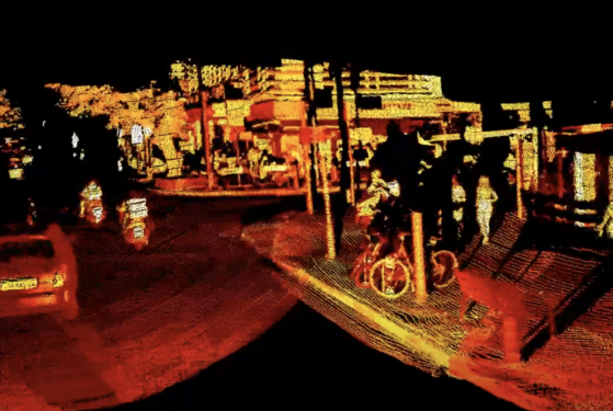 Point Cloud image taken in the city