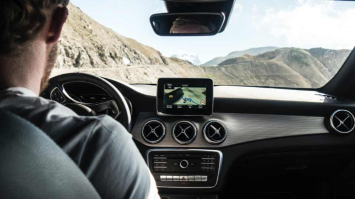 Man driving hands-free