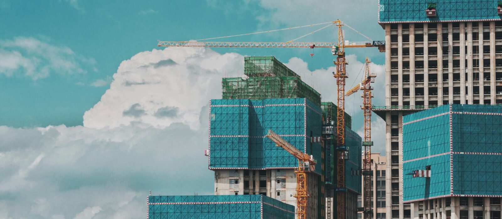 cranes on buildings