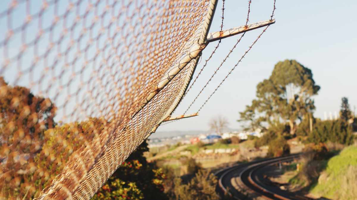 Fence next to tracks