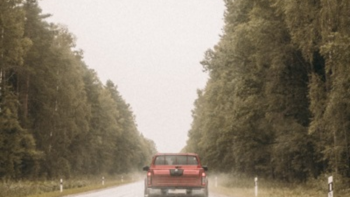 Truck on the road