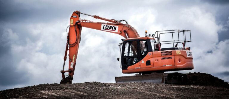 tractor at a construction zone