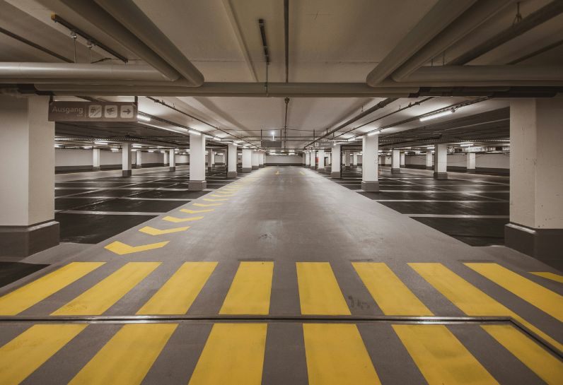 underground parking lot